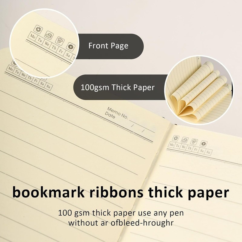 MZOYOURO Pocket Notebook, mini notebook, a7 notebook, pocket journal, for