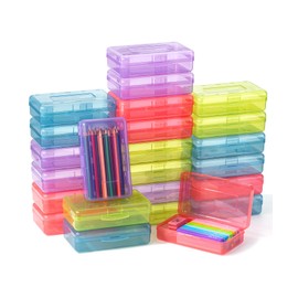 Mr. Pen- Pencil Box, 24 Pack, Assorted Colors, Plastic Pencil Box Case, Crayon Box, Plastic Pencil Case, Hard Pencil Case, Bulk Pencil Boxes Bulk, Pencil Boxes for School Bulk, Pencil Box Bulk