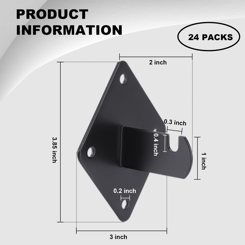 YMOBBU Gridwall Mount Brackets Black - Grid Panel Wall Mount