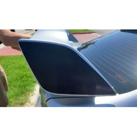 Stois Design Spoiler Wing Side Vinyl Overlays For 2015+ Subaru WRX STI Carbon Fiber AR Tech
