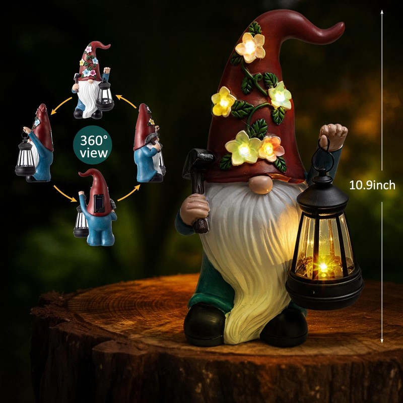 Riakrum Gnome Hide a Key Outside Figurine Key Hider with