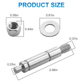 Screw Man W10359270 Dryer left side roller shaft Fits for Whirlpool,KitchenAid, Kenmore, Roper Dryer（and more) Replacement for WPW10359270, AP6020387,K34-907, PS11753706，1878661, 239480, 339490