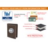 Fa.Volmer® Men's Genuine Leather Wallet with RFID Protection Brown