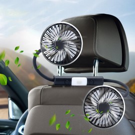HUENLYEL Backseat Car Fan for Backseat Kids, Adjustable Car Backseat Fan for Baby Rear Facing Back Seat (No Battery)