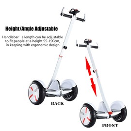 ToLanbbt Handlebar Extension Knee Bar for Segeay Ninebot Mini PRO with Phone Mount (White)