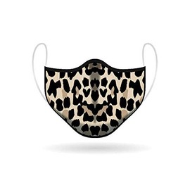 Handmade Reusable Face Mask Washable Adult Cloth Cotton - USA/American Design (Cheetah)