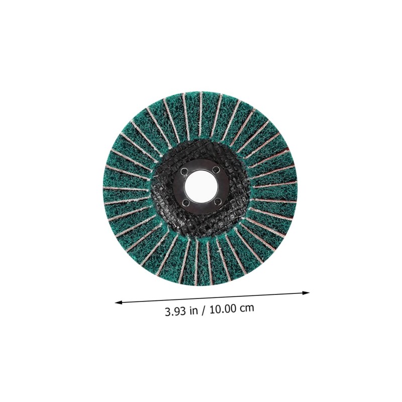 TEHAUX 5pcs Angle Sanding Wheel Cleaning Impeller Clip Green Scouring