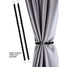 JOVITEC 12 Pieces Military Elastic Boot Straps Shoelace Boot Blousers Military Leg Blousing Straps Garters with Metal Hooks(Black)