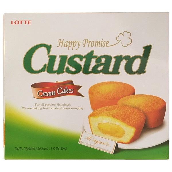 9.73oz Lotte Custard Cream Cakes Original (One Box)