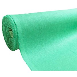 A-Express Natural Pure 100% Linen Fabric Soft Material Vintage Dressmaking Fashion Flax Bag 140cm Wide - 1 Metre 100cm x 140cm Aqua