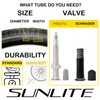 Sunlite Bicycle Tube - 26" x 1.75-1.95, Schrader Valve