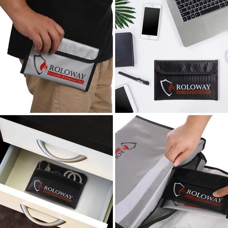 Small Fireproof Bag (5 x 8 inches), Non-Itchy Fireproof Money