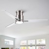 espidoo 52" Low Profile Ceiling Fan with Light: Brushed Nickel