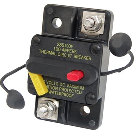 Blue Sea Systems 7186 285 Series Thermal Circuit Breakers, Surface Mount, 48V DC, 80A