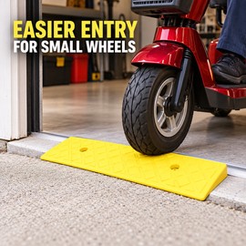 4cm Portable PVC Threshold Ramp, 19.69 x 10.63 In Non-Slip Curb Ramp for Cars, Wheelchairs and Scooters