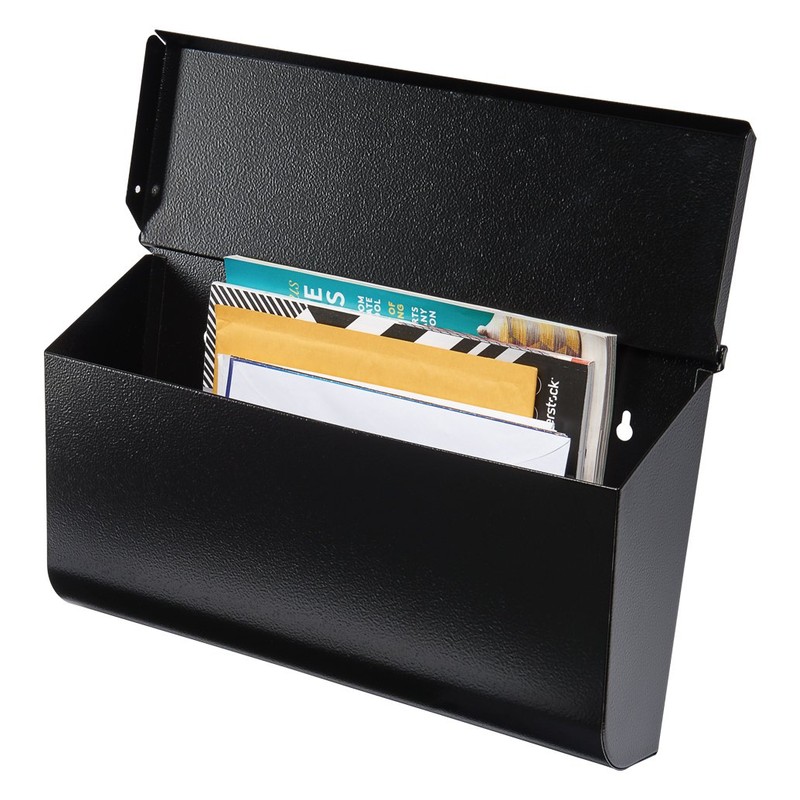 Gibraltar Mailboxes Woodlands Medium Capacity Galvanized Steel Black, Wall-Mount Mailbox,