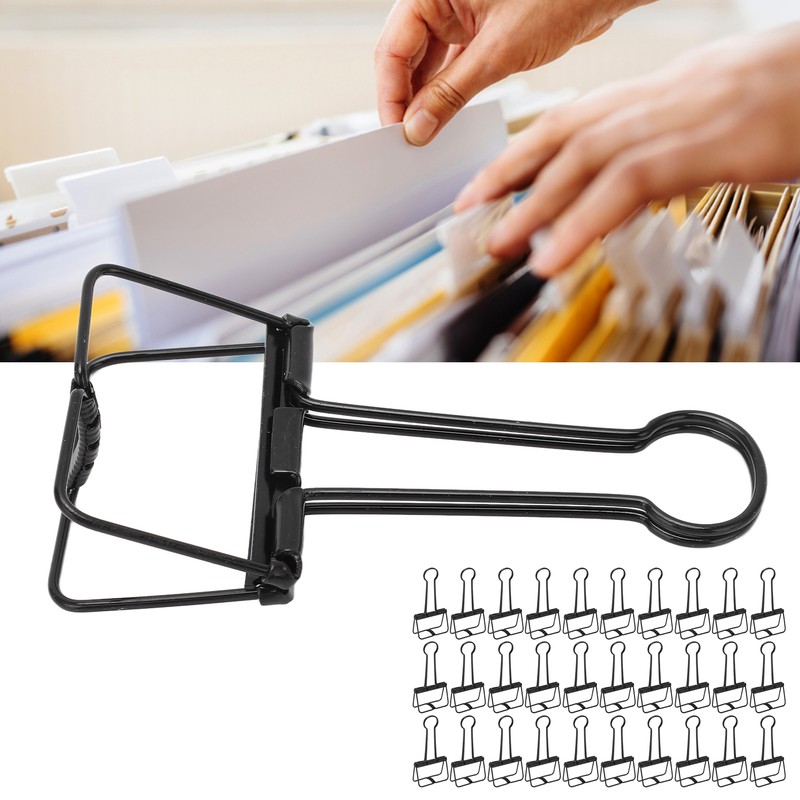 30Pcs Wire Binder Clips 2 Inch Hollow Out Strong Clamping