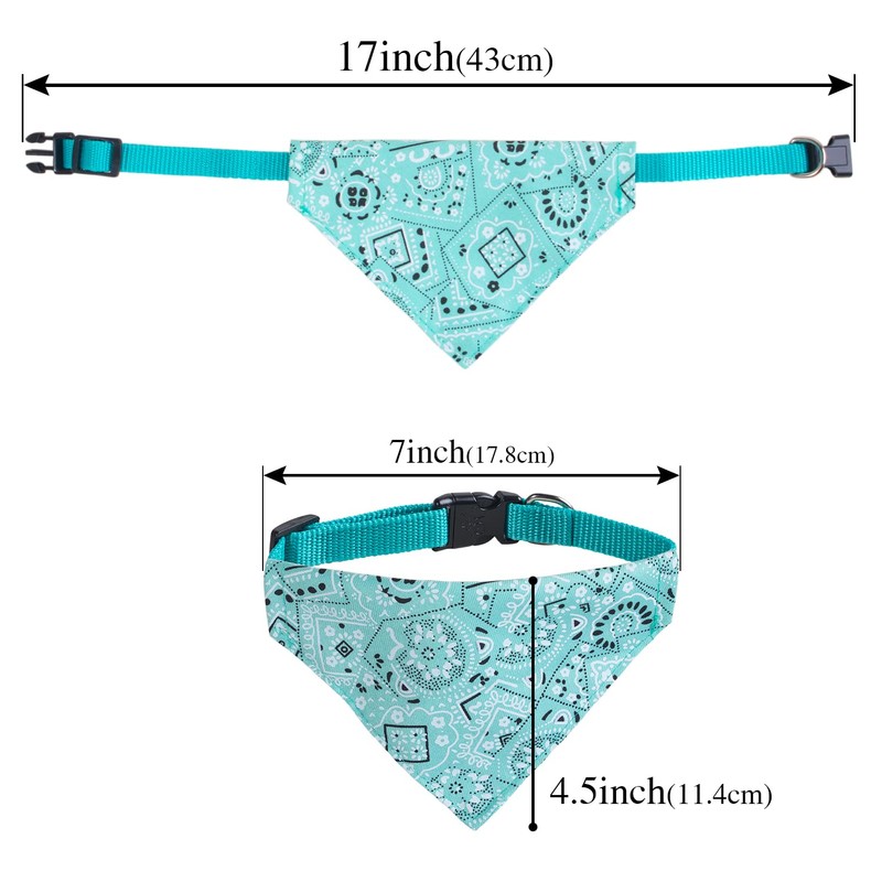XIMA 6PCS Cat Bandana Collars with Removable Bow Tie for