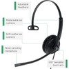 Yealink Auriculares de teléfono con conector RJ9, auriculares de teléfono