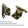 INCREWAY Overlay Cabinet Hinge, 4PCS Cupboard Door Hinge Concealed Wardrobe