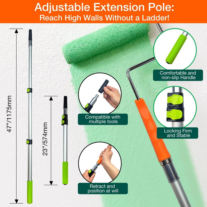 King Origin 31 Piece Paint Roller Kit, 9" & 4"