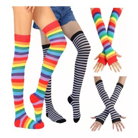 Dolores Calcetines Largo Dama Media Termico Punto Raya Arcoir Guante