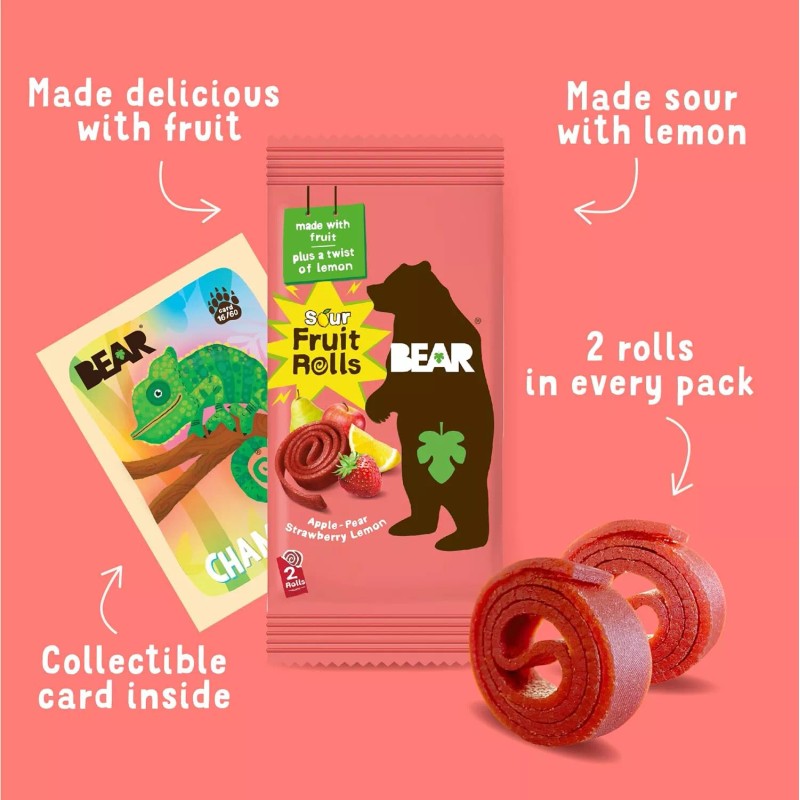 Bear Yoyos Real Fruit Rolls 5 Flavor Varitey Sampler 10