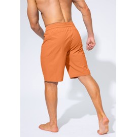Men's Swim Trunks Quick Dry Board Shorts with Zipper Pockets Beach Shorts Bathing Suits for Men - No Mesh Liner, Dusty Orange, Medium