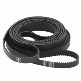 GT2 Timing Belt, 6mm Closed Loop Rubber Belt, Length 1100mm, Width 6mm, Pitch 2mm, 2GT Synchronous Belts 3D Printer Belt, Black Loop Drive Belt 5pcs (1100MM)