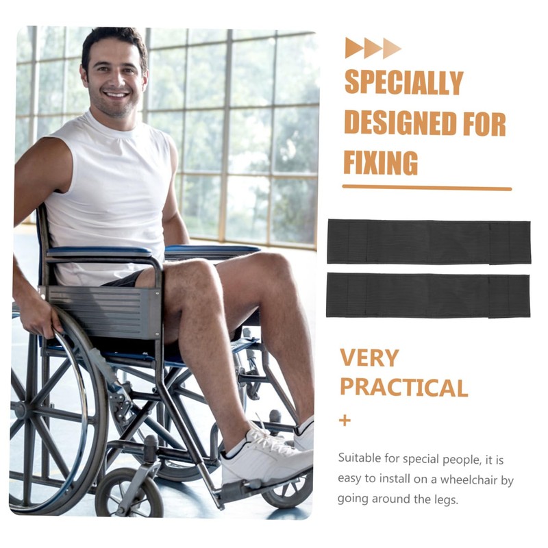 Beavorty 2pcs Wheelchair Foot Rest Straps Foot Holder Straps Elderly