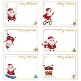 120pcs Christmas Gift Tags Stickers Sticky Labels for Presents Large Self Adhesive Name Tag Stickers Santa Gift Wrap Stickers