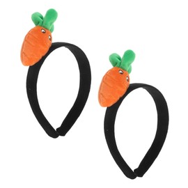 Gatuida 2pcs Cute Carrot Plush Headband for Adults and Soft Makeup Hair Accessories for Skincare and Performances Comfortable Face Washing Hairband for Women