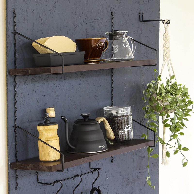 Wake Industry Kabette Wall Storage Hanging Hook Brass Color