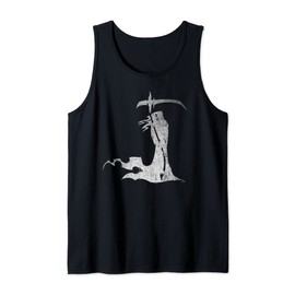 Grim Reaper Angel of Death Vintage Occult Gothic Aesthetic Tank Top