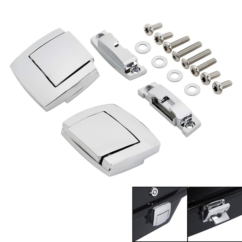 Chrome Tour Trunk Pack Latches For Harley Touring 80-13 Classic