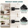 GOBEKOR 6 Pack Matte Black Door Handle Privacy Door Levers