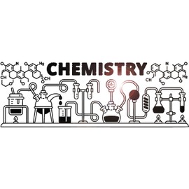 Large Vinyl Wall Decal Chemistry Words Science Laboratory Decor Stickers Mural (g2494) Black