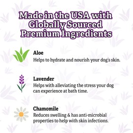 Espree Calming Lavender & Chamomile Shampoo & Conditioner, Soothes & Relaxes with Lavender, Moisturizes with Aloe Vera, Anti-Inflammatory Chamomile, Dry & Sensitive Skin, Gentle Pet Grooming, 20oz