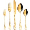 Vilihkc Gold Silverware Flatware Set for 4 Stainless Steel Cutlery