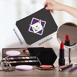 WCGXKO Horror Game Inspired Makeup Bag DBD Gift Survivor Killer Gift for Gamer (DBD Cat Bag)