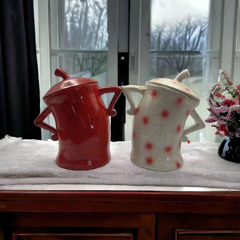 Ylapagne Canister with Attitude, Creative Forked Waist Jars with Lids,