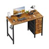 Lufeiya Lufeiya 40 inch Computer Desk with 4 Fabric Drawers,
