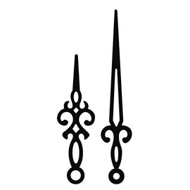 Artemio 75 and 100 mm Retro Clock Hands, Black