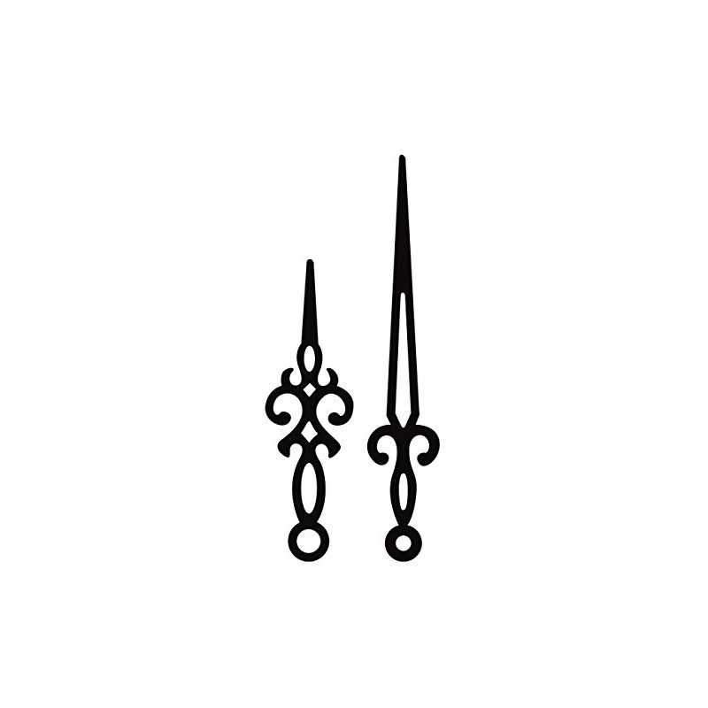 Artemio 75 and 100 mm Retro Clock Hands, Black