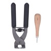 Leather Silent Pliers Diamond Awl Black Handle 4mm 4 Teeth
