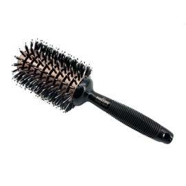 Phillips Brush Luxe Tourmaline Monster Vent 3 Poly-Tip Professional Hair Brush (3.5” Barrel Head) - Vented Blowout Hairbrush with Poly Tipped Nylon & Boar Hair Bristles