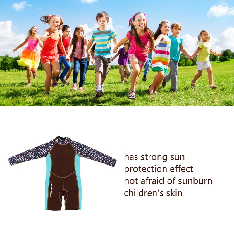 Kids Wetsuit 2.5mm Neoprene Long Sleeve Fullsuit Back Drawstring Warm