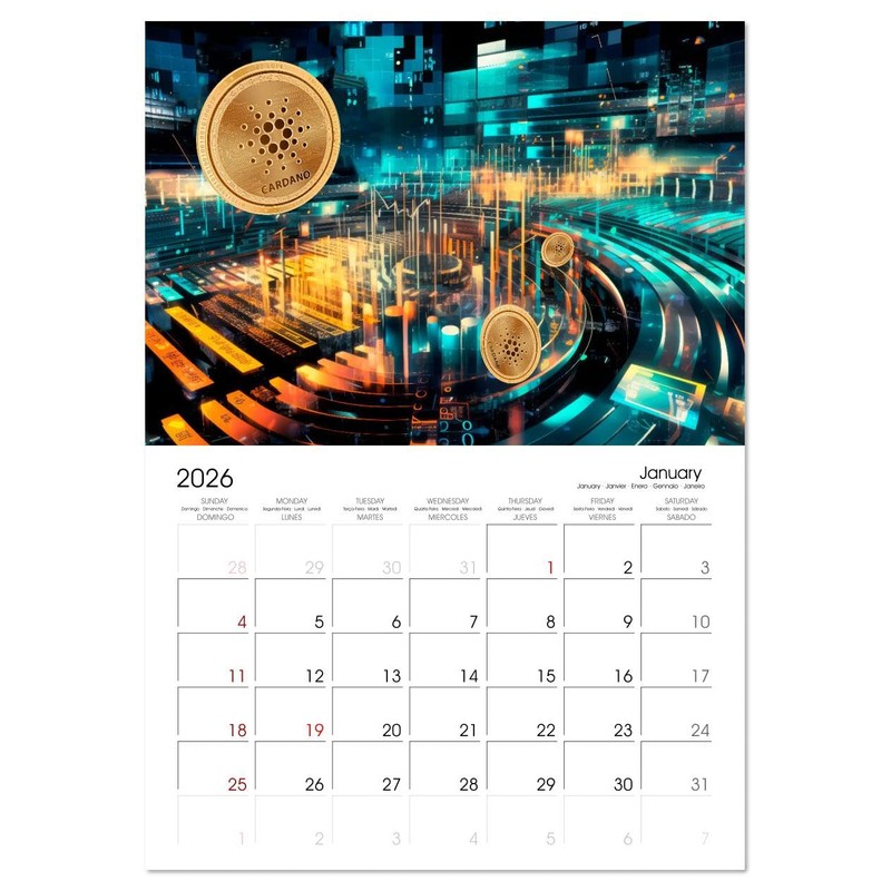 CRYPTO Blockchain technology and digital assets (Monthly Wall Calendar 2026