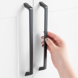 ASKANO Pack of 1, 8-13/16 Inch Hole Centers, Black Arch Kitchen Cabinet Pull Handle ZP2210 | Solid Hardware for Drawer, Dresser, Bathroom, Vanity, Furniture Door, Cupboard, Bedroom, 8.8"