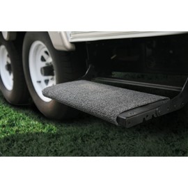 Camco Wrap Around RV Step Rug | Compatible with Manual and Electric RV Steps | Easy Installation | 17 ½-Inches (L) x 18-Inches (W) | Gray, 3-Pack (42927)